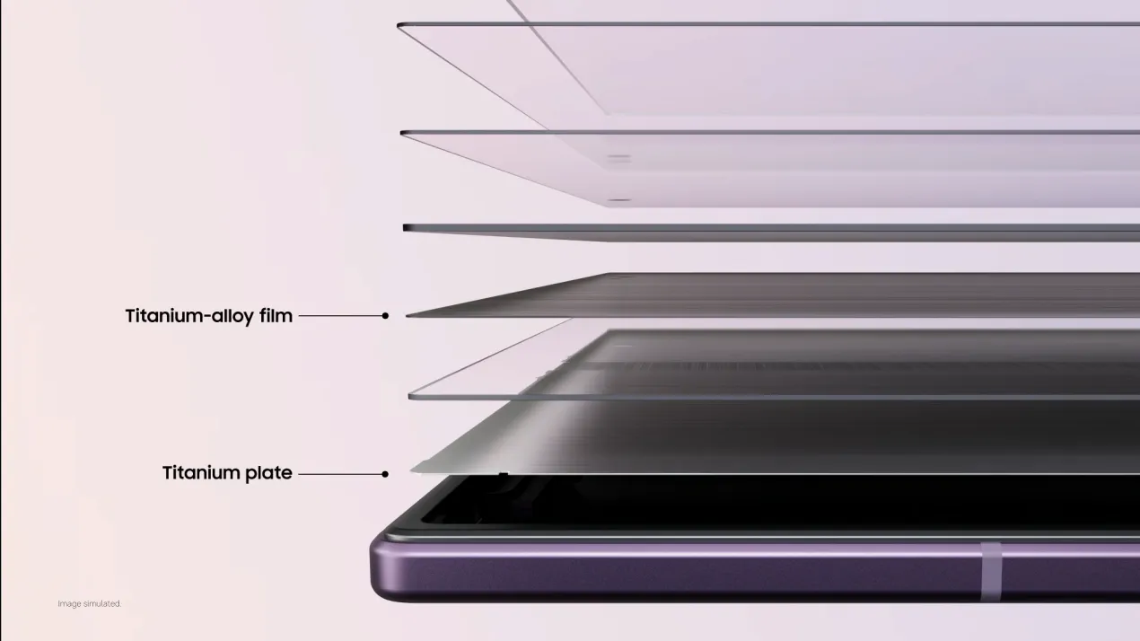 三星摺疊機 Galaxy Z Fold 8 Ultra 使用 Flex Titanium 技術打造出更加無痕、耐用的折疊螢幕 三星摺疊機 Galaxy Z Fold 8 Ultra 使用 Flex Titanium 技術打造出更加無痕、耐用的折疊螢幕
