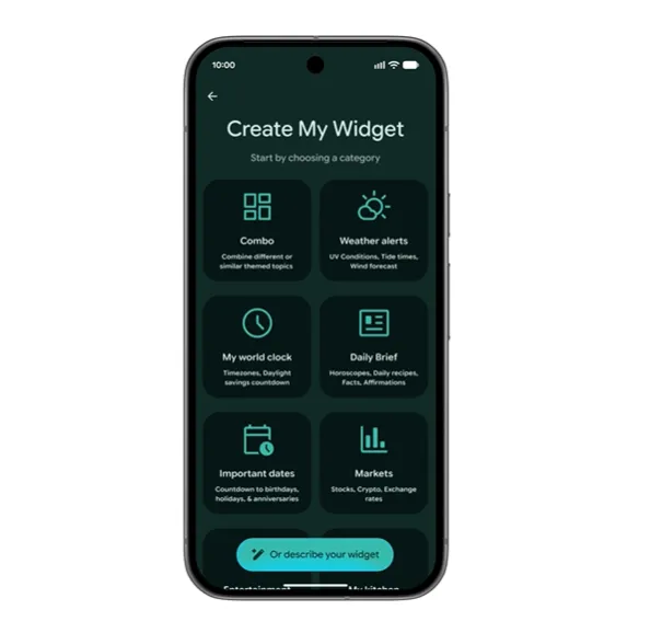 Gemini Intelligence 亮點功能四、客製化小工具