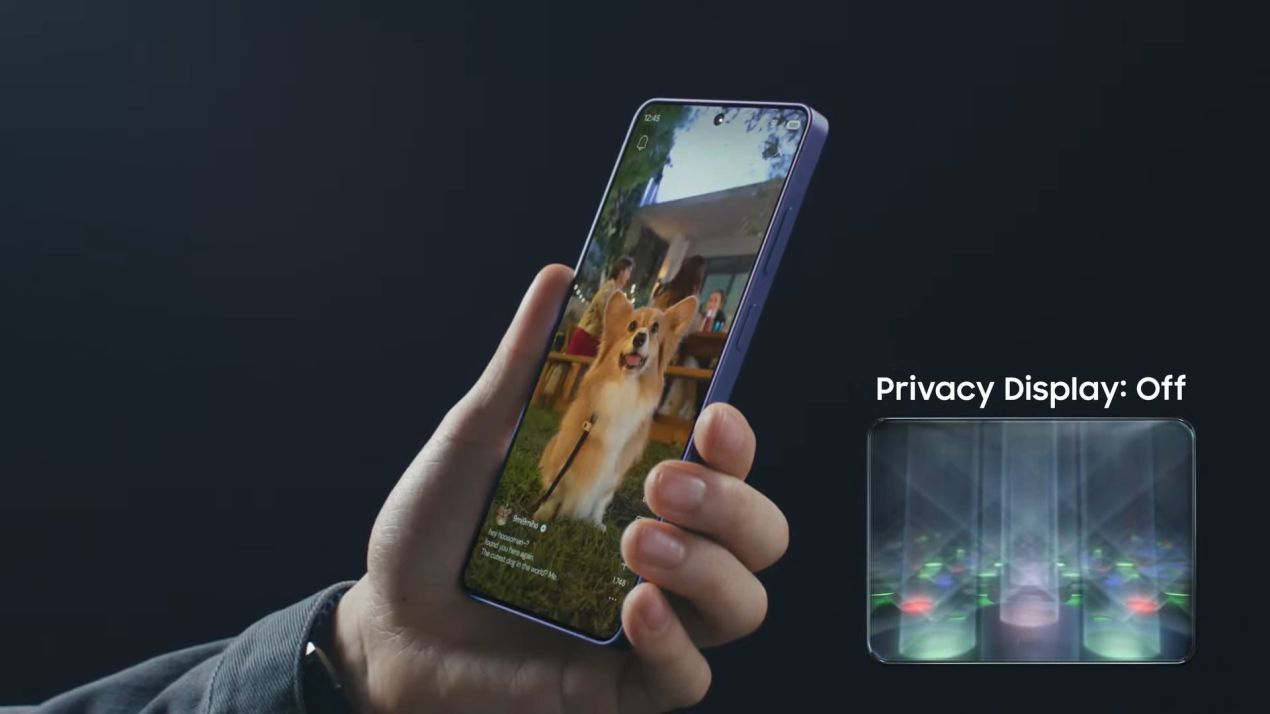 S26 Ultra 智慧防窺螢幕可以自由開關防窺功能