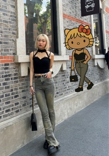 凱蒂貓風格AI生成圖