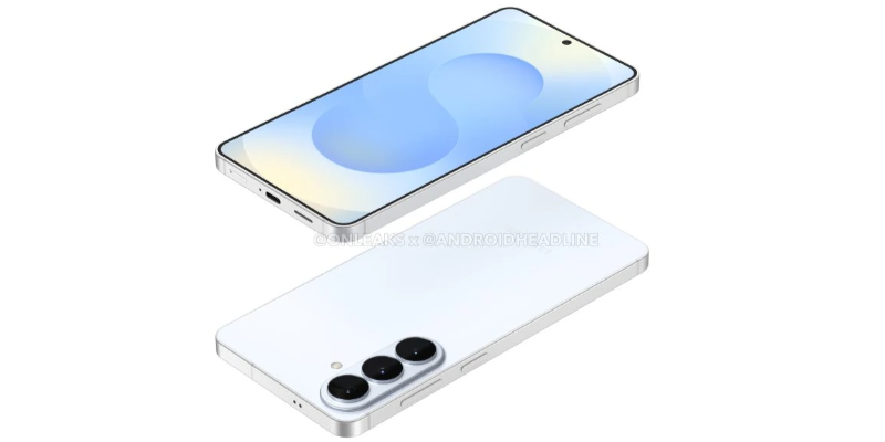 S26 Plus 的窄邊框平面螢幕與前鏡頭配置