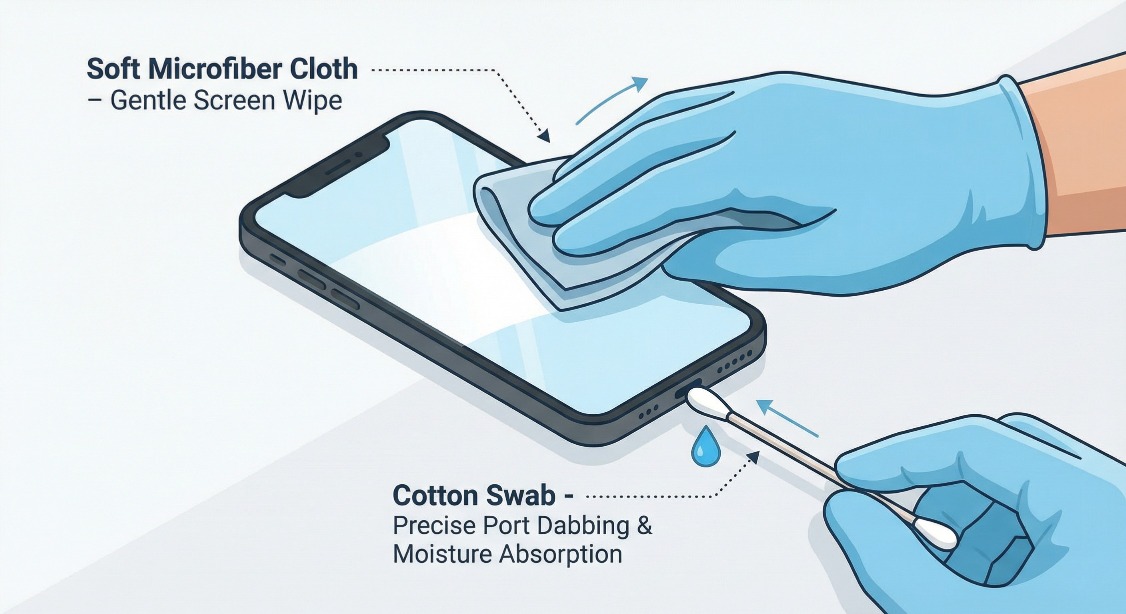 手機進水立即表面吸水 手機進水立即表面吸水