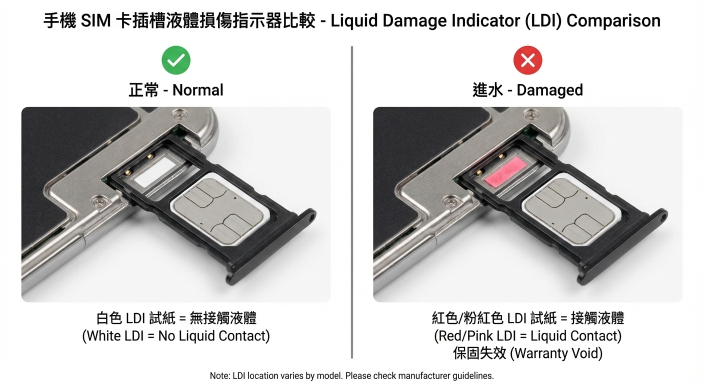 LDI 試紙檢查示意圖 LDI 試紙檢查示意圖