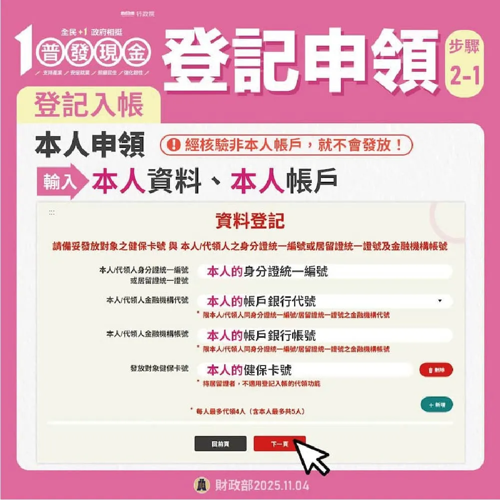 普發一萬_申領步驟二