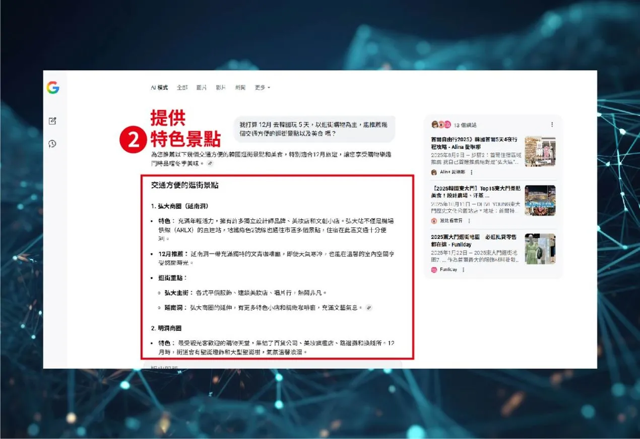 Google搜尋 AI模式 提問_圖2