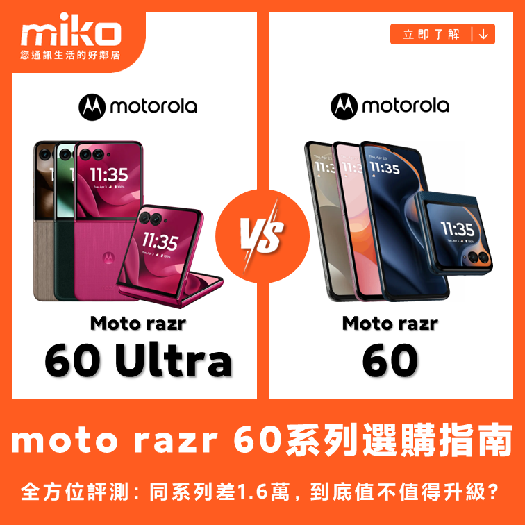 【摺疊機選購指南】Moto Razr 60 Ultra、Razr 60全方位評測：同系列差1.6萬，到底值不值得升級？